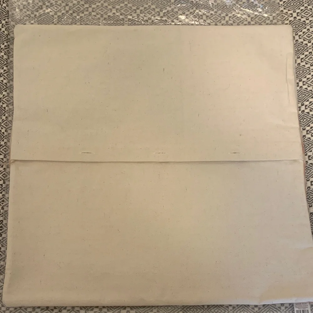 Set of West Elm Cream & Peach Accent Pillow Covers